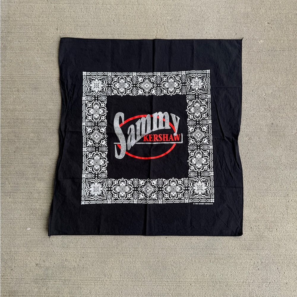 Vintage 1993 Sammy Kershaw Bandana Scarf Handkerchief Country Music Concert